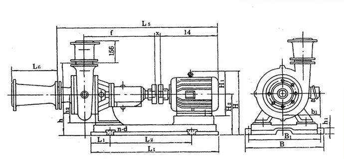 PW、PWF型懸臂式離心污水泵